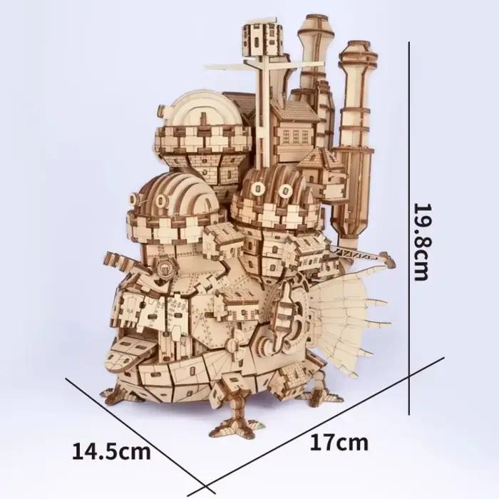 Modèle de château Mobile 3D en bois