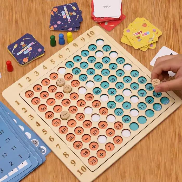 99 Table de Multiplication jouet mathématique Montessori planche de bois éducative enfants bébé jouets arithmétique