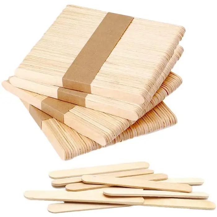 50/100 pièces bâtons de crème glacée bâtons de Popsicle en bois artisanat bricolage décoration en bois BJL003