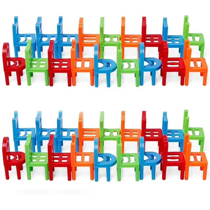 Jeu de société de chaises d'équilibre 18 pièces/ensemble