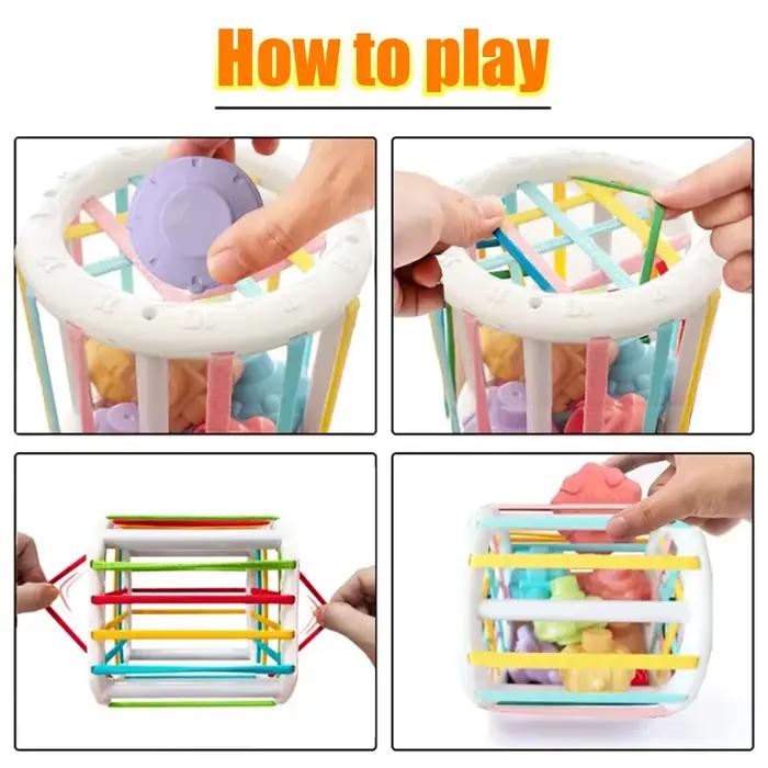 Blocs de forme colorés, jouets éducatifs d'apprentissage pour bébé, Cube d'activité, jeu de tri sensoriel pour enfants de 0 à 12 mois