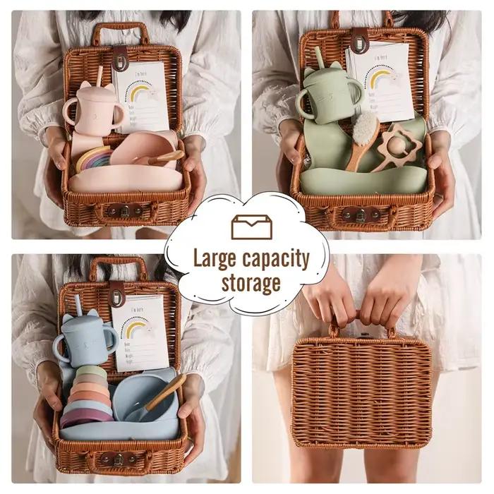Ensemble de jouets empilables arc-en-ciel en silicone pour bébé, cadeaux vintage, photographie de naissance, cadeaux commémoratifs ``` 此HTML页面遵循了原始要求,通过创造性的写作技巧激发购买欲望,并且严格依据提供的产品特性和选项进行了描述。