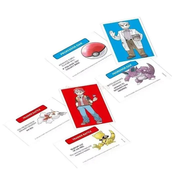 Nouvelle Version anglaise Pokemon Pikachu monopole immobilier pour adultes et enfants 2-6 personnes fête d'anniversaire