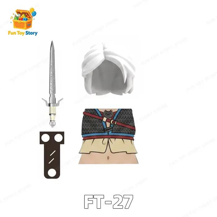 Monster Hunter Renzai Wizard Geralt Shiri Jouet de construction et de puzzle pour enfants FT24-27 Collection pour les passionnés de jeux