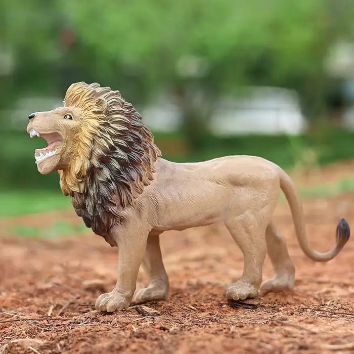 Zoo monde ferme Animal grand cheval vache cochon mouton chèvre âne modèle figurines d'action Lion tigre PVC éducatif mignon enfants jouet cadeau
