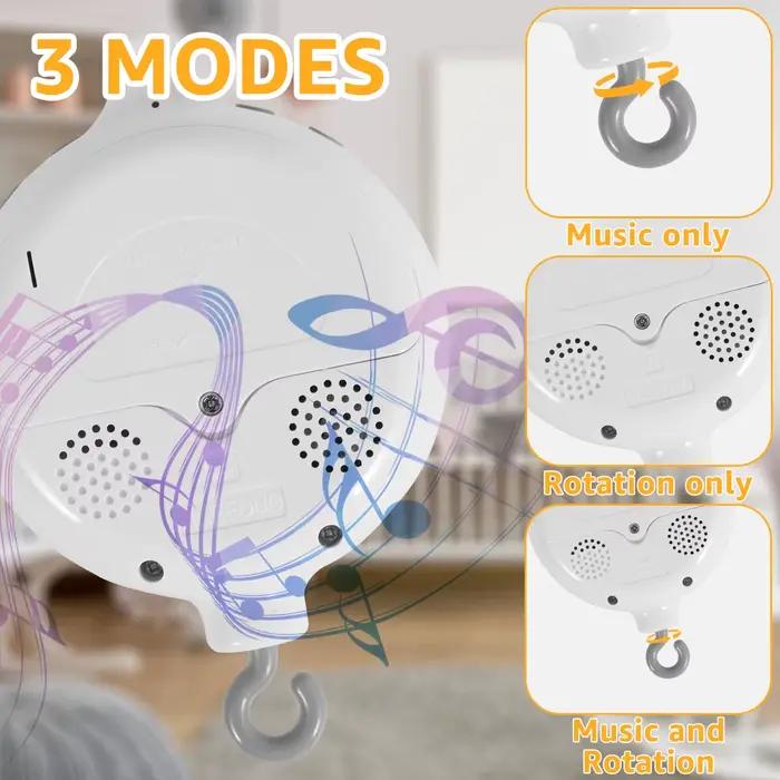 Boîte à musique rotative ABS pour bébé de 0 à 12 mois