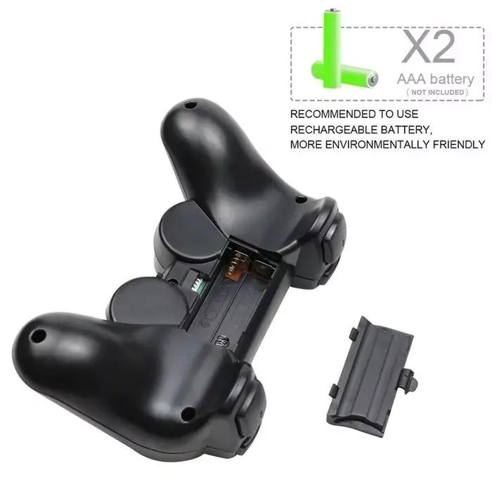 Manette de jeu sans fil pour PS2/PS1, contrôleur pour console Playstation 2 2.4G avec vibration, joystick double choc, contrôleur de jeu USB pour PC