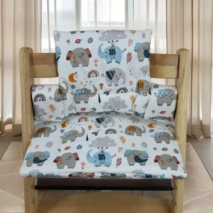Coussin de siège de chaise haute pour bébé motif dessin animé confortable et sécuritaire pour repas et activités de jeux pour enfants de 1 à 6 ans