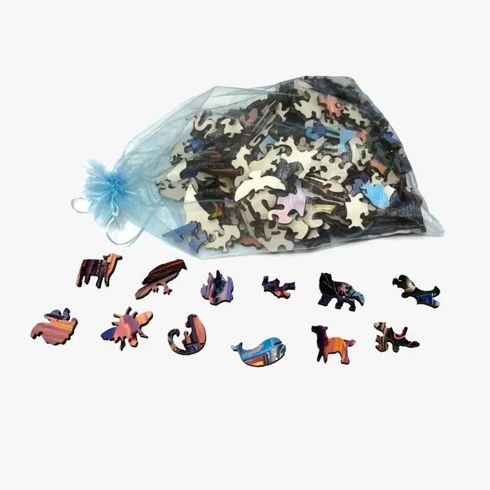 Puzzle en bois de haute qualité animaux mystérieux pour adultes et enfants, cadeau interactif pour occasions spéciales