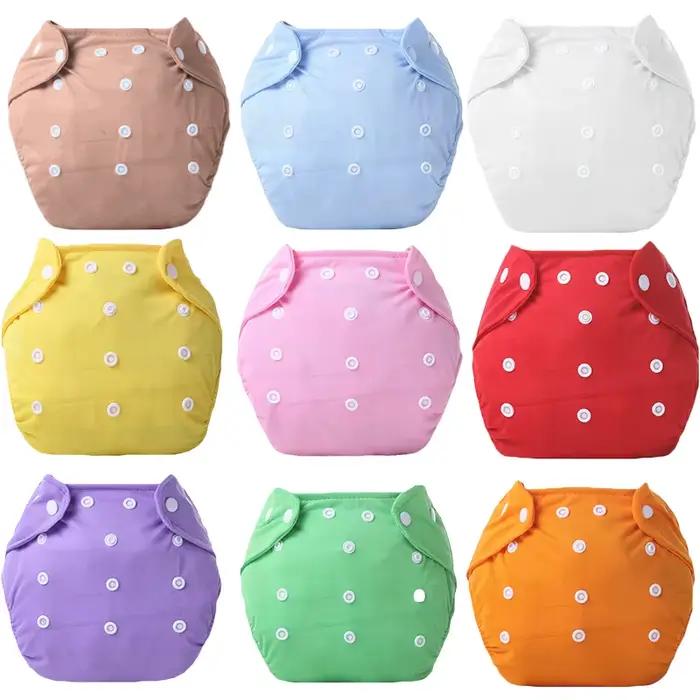 Couches lavables et réutilisables en polyester fibre pour bébés de 1 à 3 ans occasions spéciales ajustables et écologiques