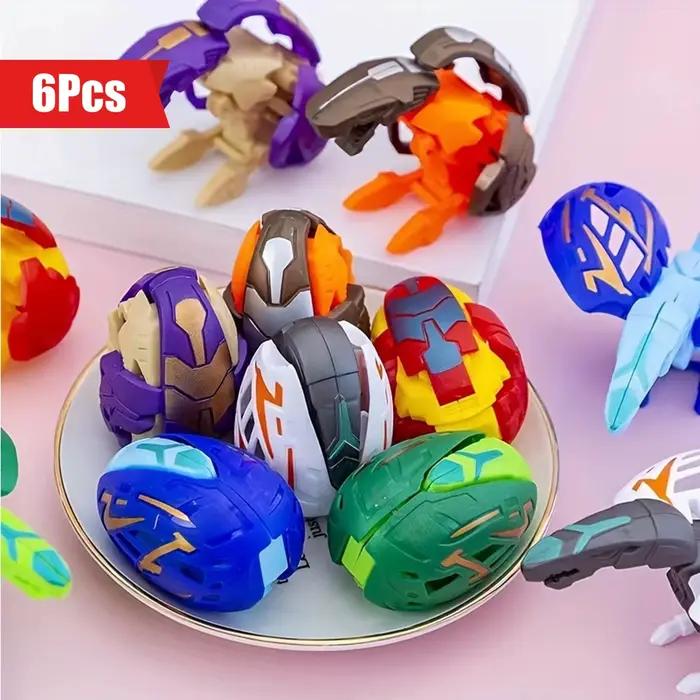 Ensemble de jouets œufs de combat transformables