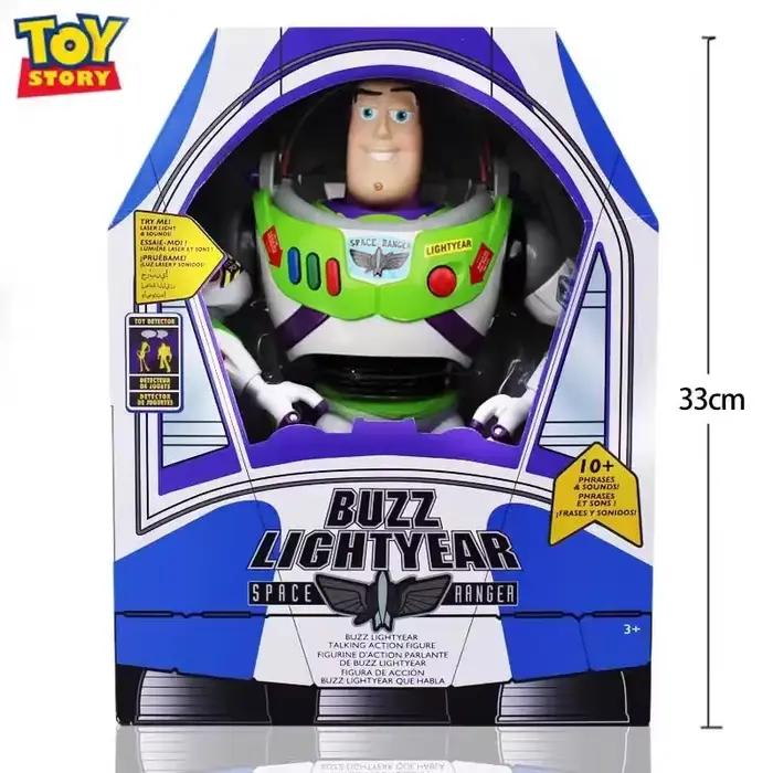 Figurine parlante et lumineuse Buzz Lightyear de Toy Story 4, Woody, Jessie Cowgirl, jouet à tirer sur la corde, objet de collection, décoration de bureau, cadeaux