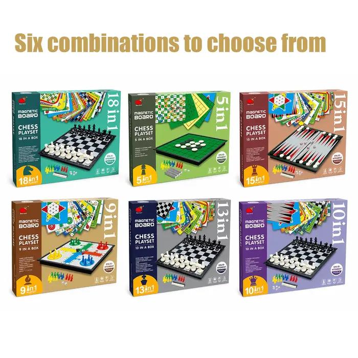 Jeu de société multifonctionnel pliable Échecs et Dames