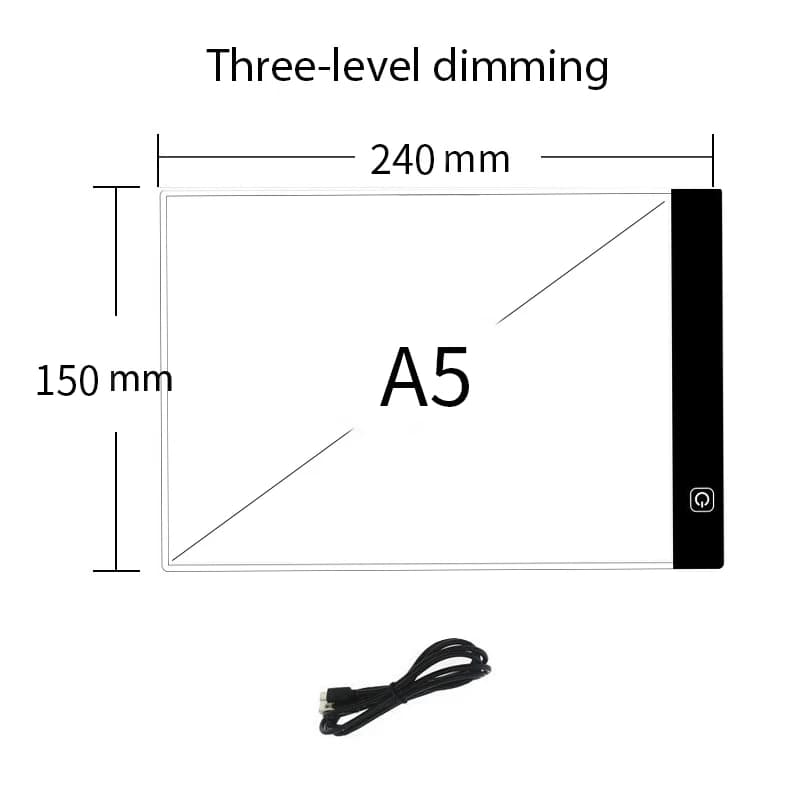 Bloc-notes de dessin Led à 3 niveaux, panneau à intensité variable, peinture d'animation, jouets édu