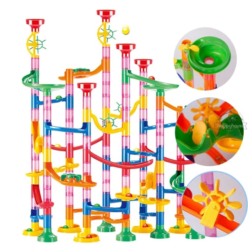 Blocs de construction de piste de course en marbre pour enfants, labyrinthe 3D, rouleau de balle, jo