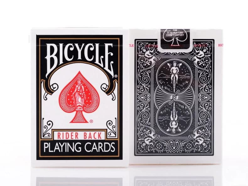 Jeu de cartes à jouer classiques noires pour vélo, Index Standard, jeux de cartes magiques de Poker,
