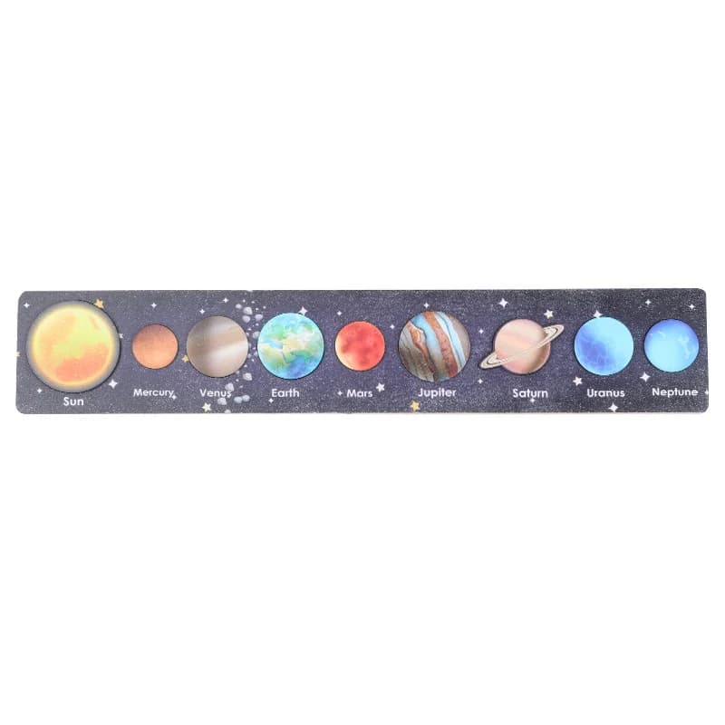Nouveaux jouets en bois Montessori huit planètes Puzzle terre soleil système solaire planètes Cognit
