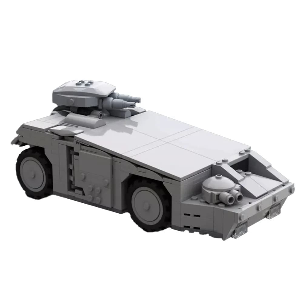 Bloc de construction MOC film pour enfants, modèle assemblé, jouet M577, série militaire, voiture bl