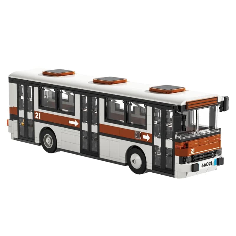 Décennie s de construction de modèle de bus de ville vintage pour enfants, ornements de véhicule de