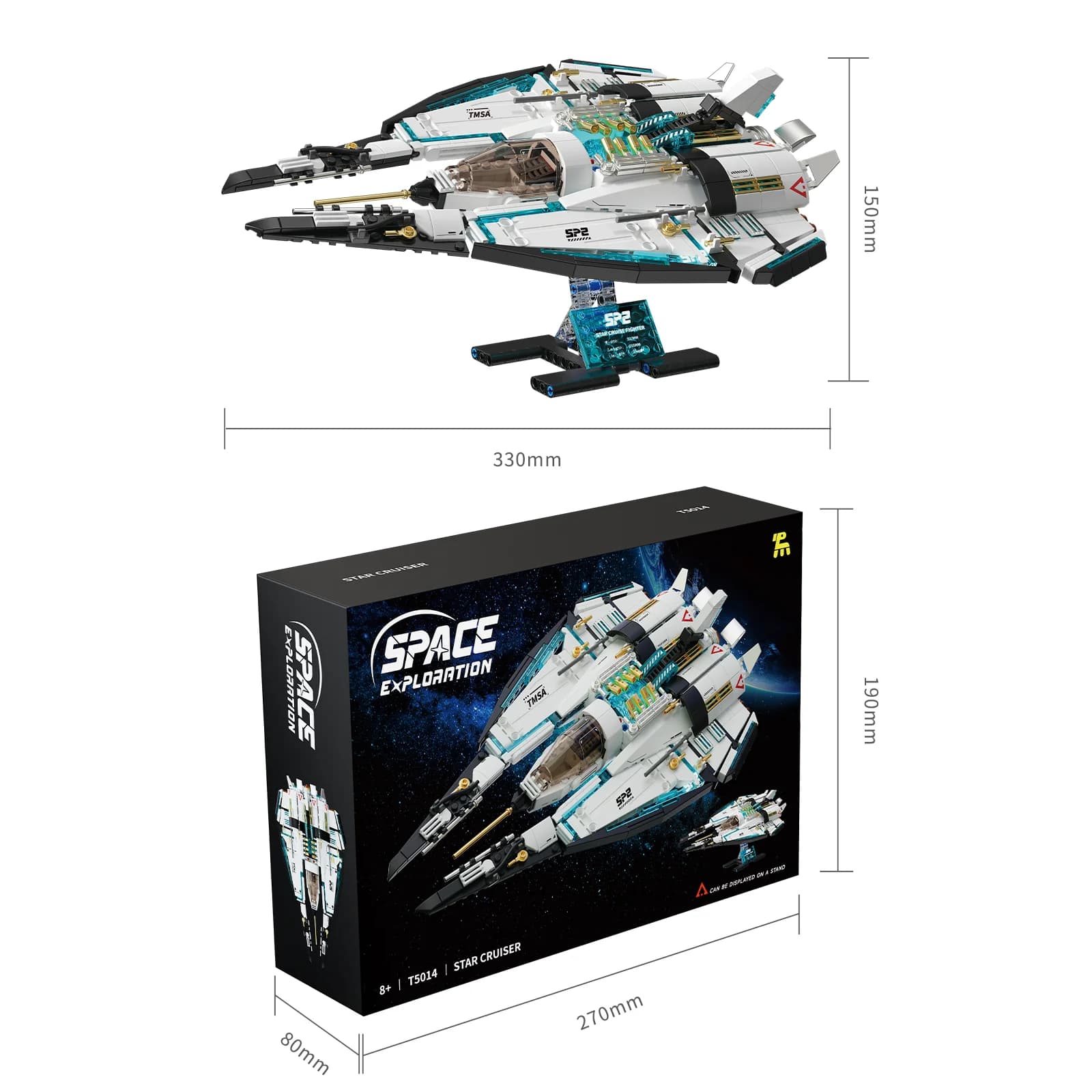 Série d'exploration spatiale Galaxy Comet vaisseau spatial Explorer lunaire Rover Star Cruiser parti