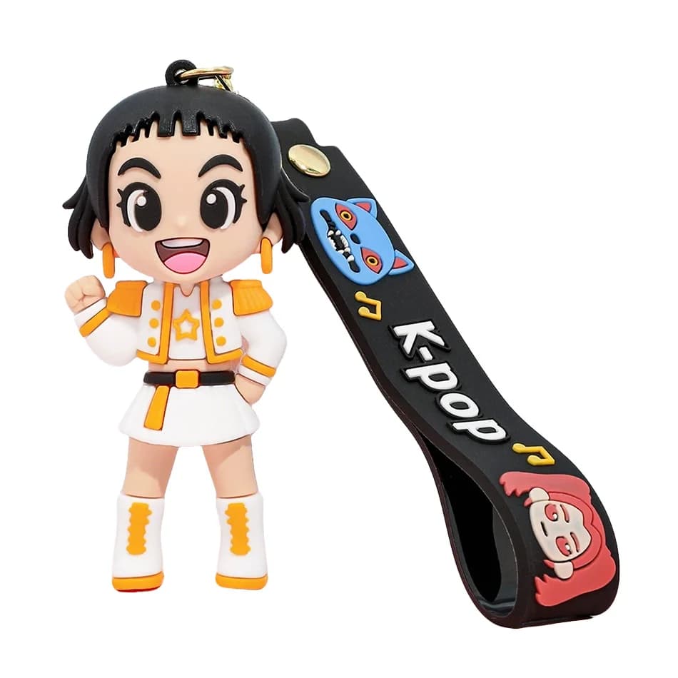 Porte-clés mignon K-Pop Demon Hunters, pendentif petit tigre, figurine PVC, thème anime, pour fans,