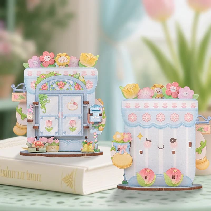 CUTEBEE Mini magasin série bricolage maison Miniature 3D Puzzle en bois jouets à la main maison de p