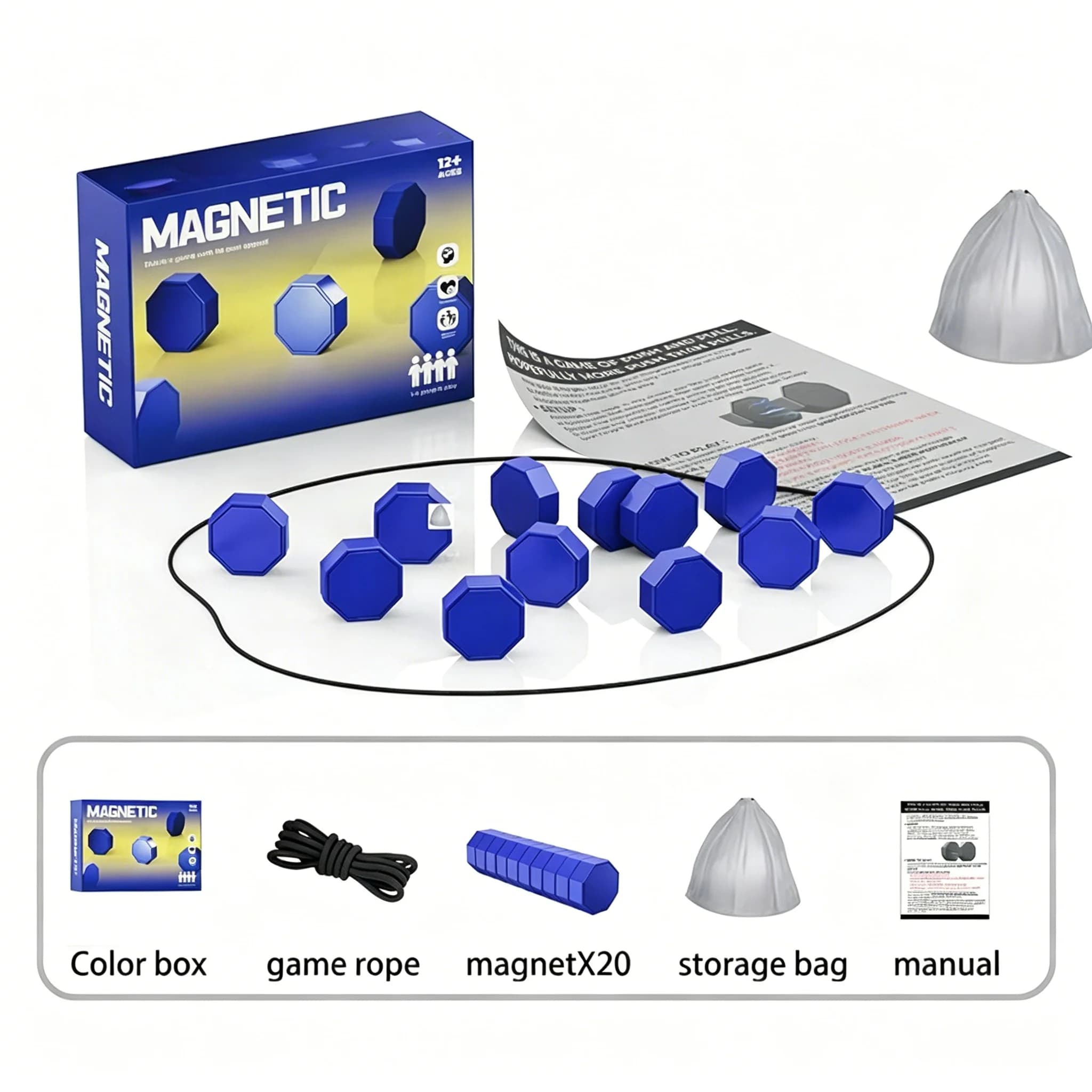 Jeu d'échecs magnétique interactif multijoueur avec pierres magnétiques – Développe l'esprit et stim