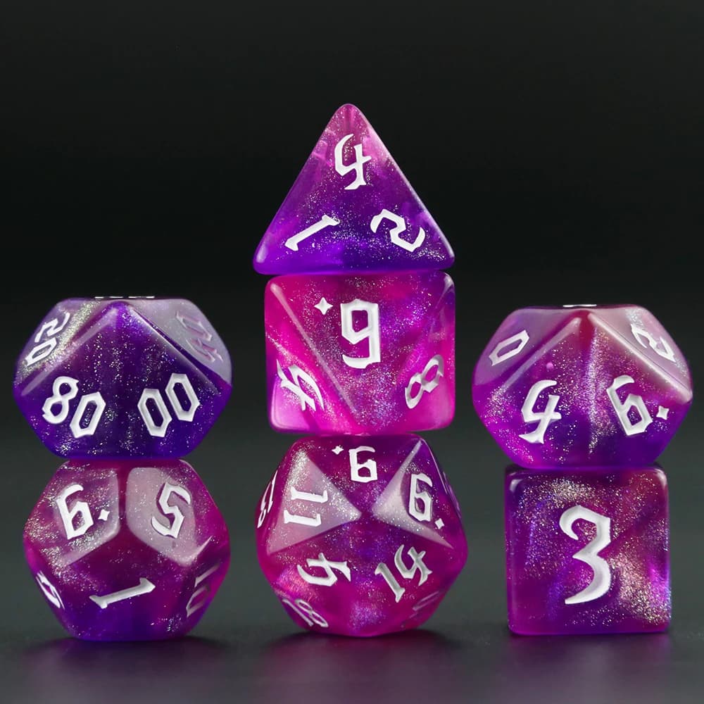 Jeu de dés polyédriques RPG à paillettes irisées, pour jeu mdn, donjon et Dragons, plateau de Table,