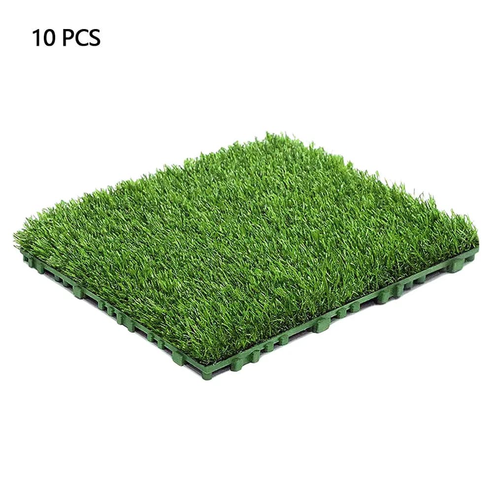 10 pièces 12 pouces x 12 pouces carrelage de gazon réaliste imbriqué carrelage de pont d'herbe tapis