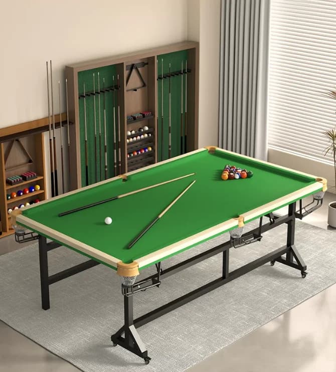 Table de jeu multifonction pliable de 8 pieds, table de billard directement de l'usine, pieds en mét