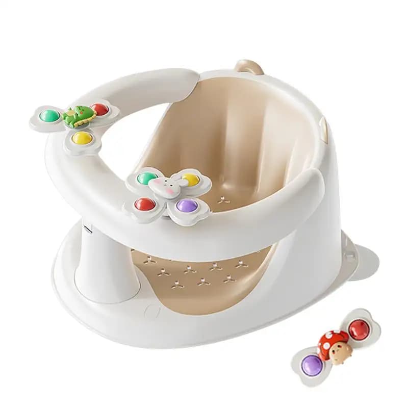 Siège de bain pour bébé assis, chaise de bain antidérapante pour bébé de 1 à 3 ans, avec jouets rota