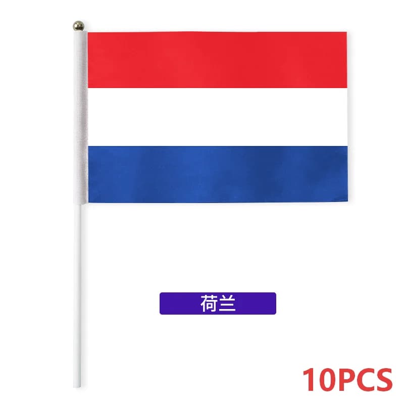 Drapeau du monde du football 2026, 14x21cm, en Polyester, petit drapeau avec mât en plastique, pour