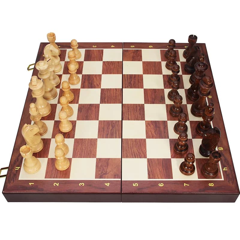 Jeu d'échecs en bois de qualité supérieure, pliable, grand, traditionnel, classique, fait main, pièc