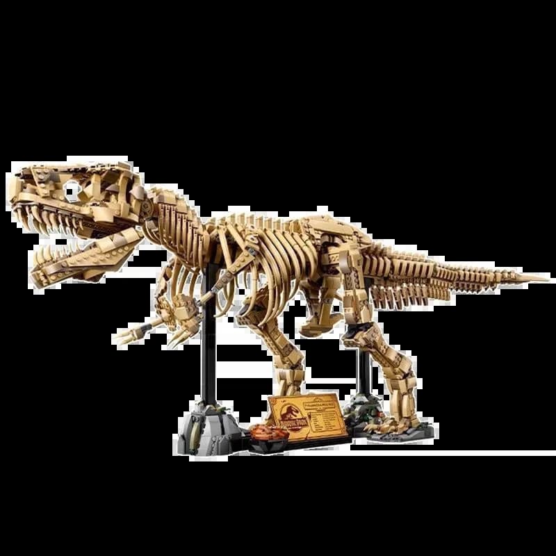 Squelette fossile de dinosaure Tyrannosaurus Rex, blocs de construction, briques, puzzle à assembler