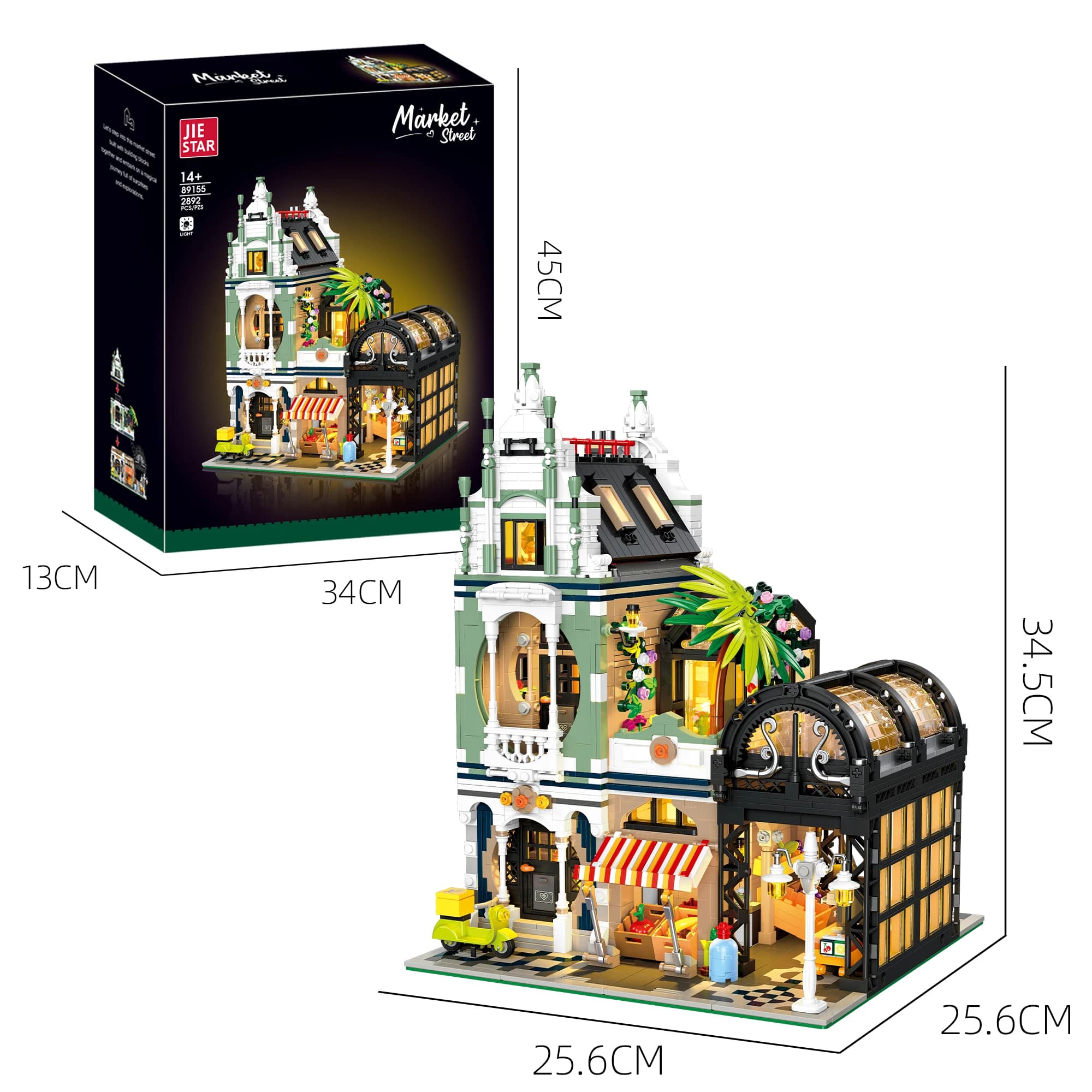 Blocs de construction modulaires pour le marché européen, modèle de briques d'architecture de rue ur