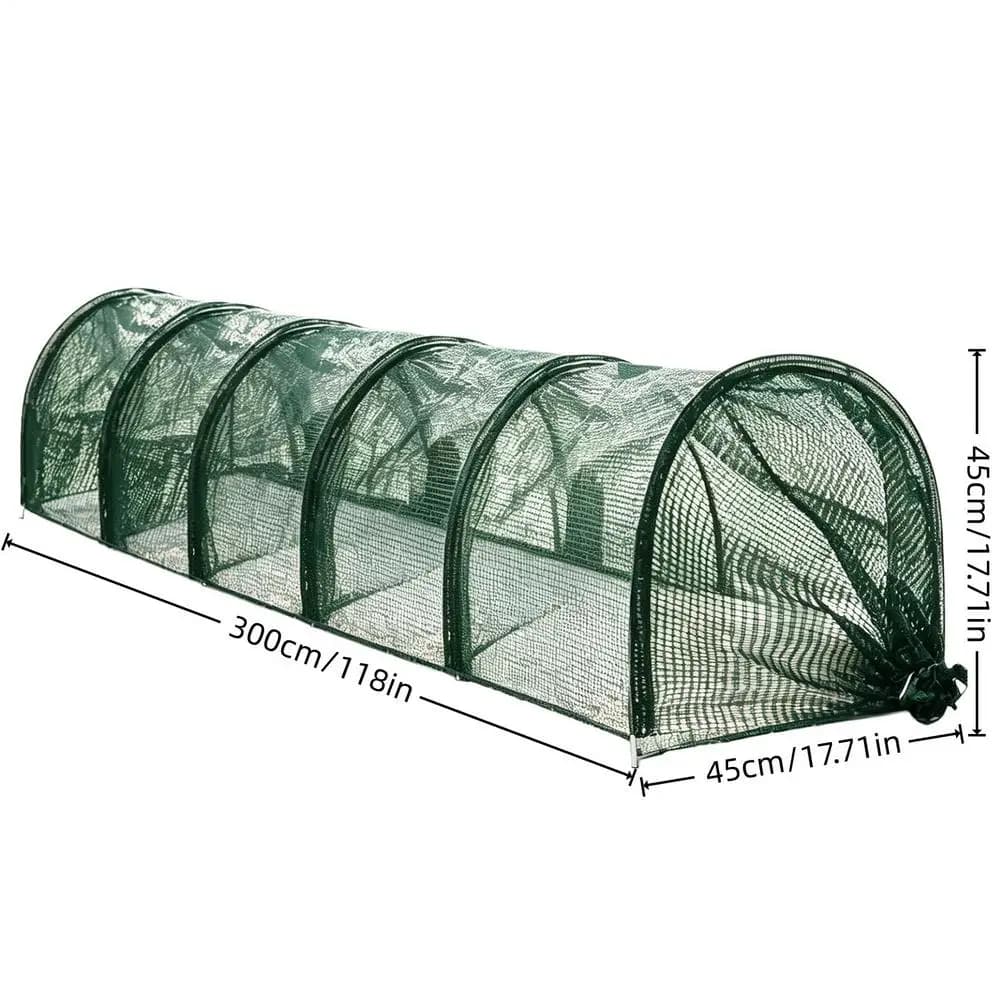 Tunnel pour poulets en métal d'extérieur, pliable, long, installation rapide, flexible, pour cour ex