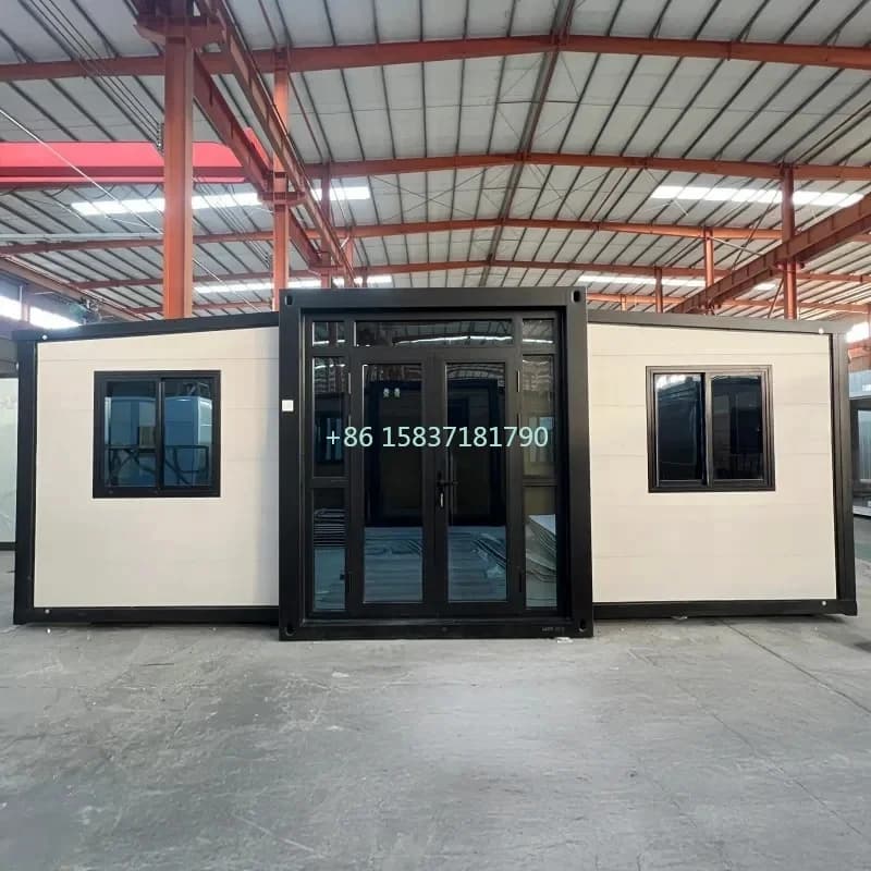 Maison de conteneur préfabriquée, construction rapide, conteneur de maison pliante extensible 36 ㎡