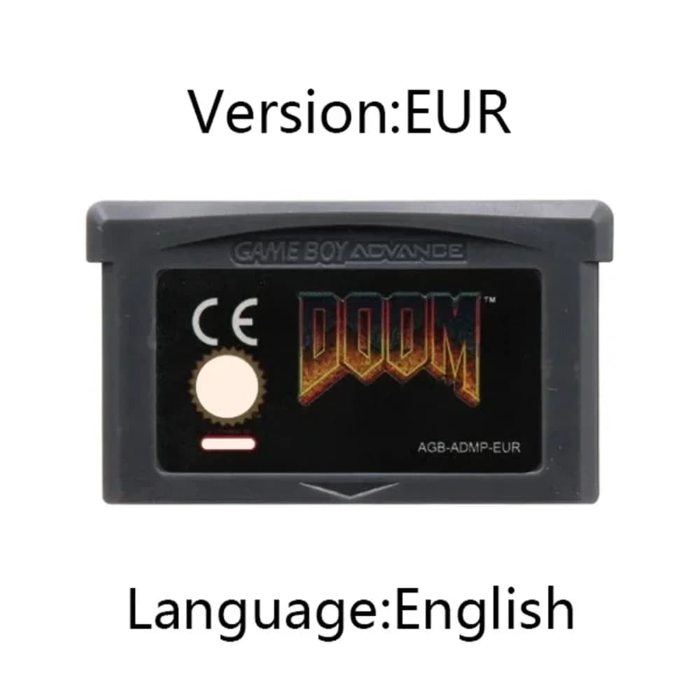 Cartouche de jeu GBA, série Doom, cartouche de jeu de la série DOOM, carte de console de jeu vidéo 3