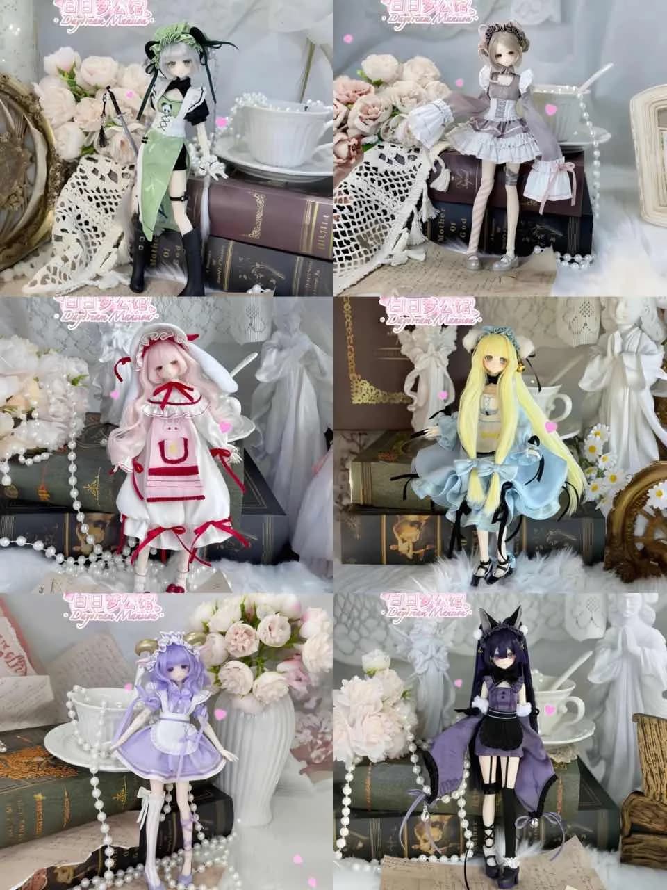 Authentique Daydream Mansion Special 6 Rooted Hair BJD Series Blind Box Figurine d'action mignonne B