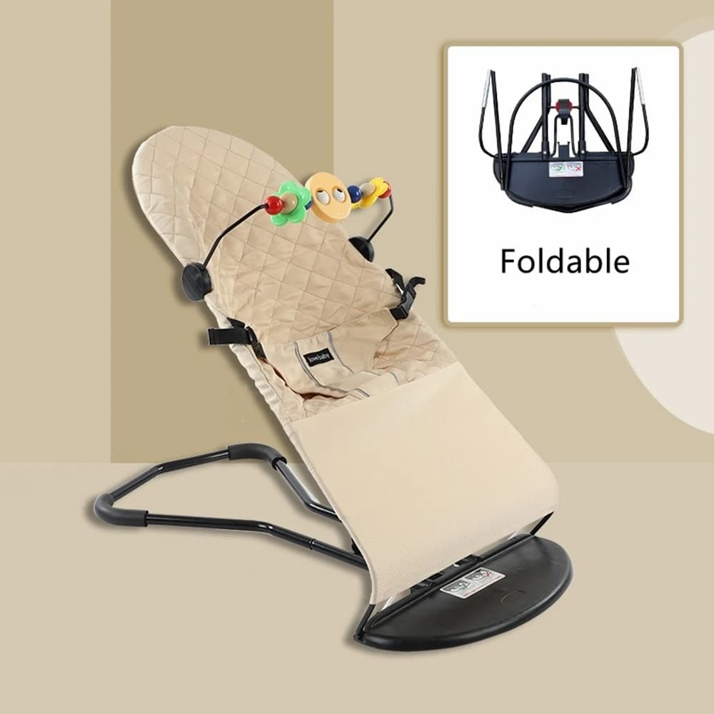Siège videur pour bébé avec barre de jouet interactive – Dondage naturel léger et portable sans batt