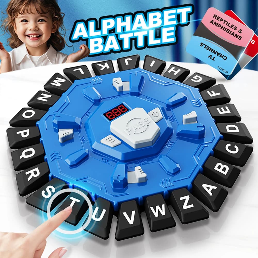 Jeu de société de mots rapide, jeu familial de 24 lettres avec minuteur, jouet éducatif pour enfants