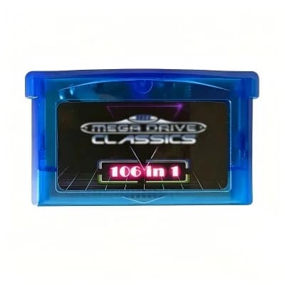Cartouche de jeu GBA 106 en 1, jeux classiques SEGA pour GBA GBA/SP/GBM/NDS, langue anglaise