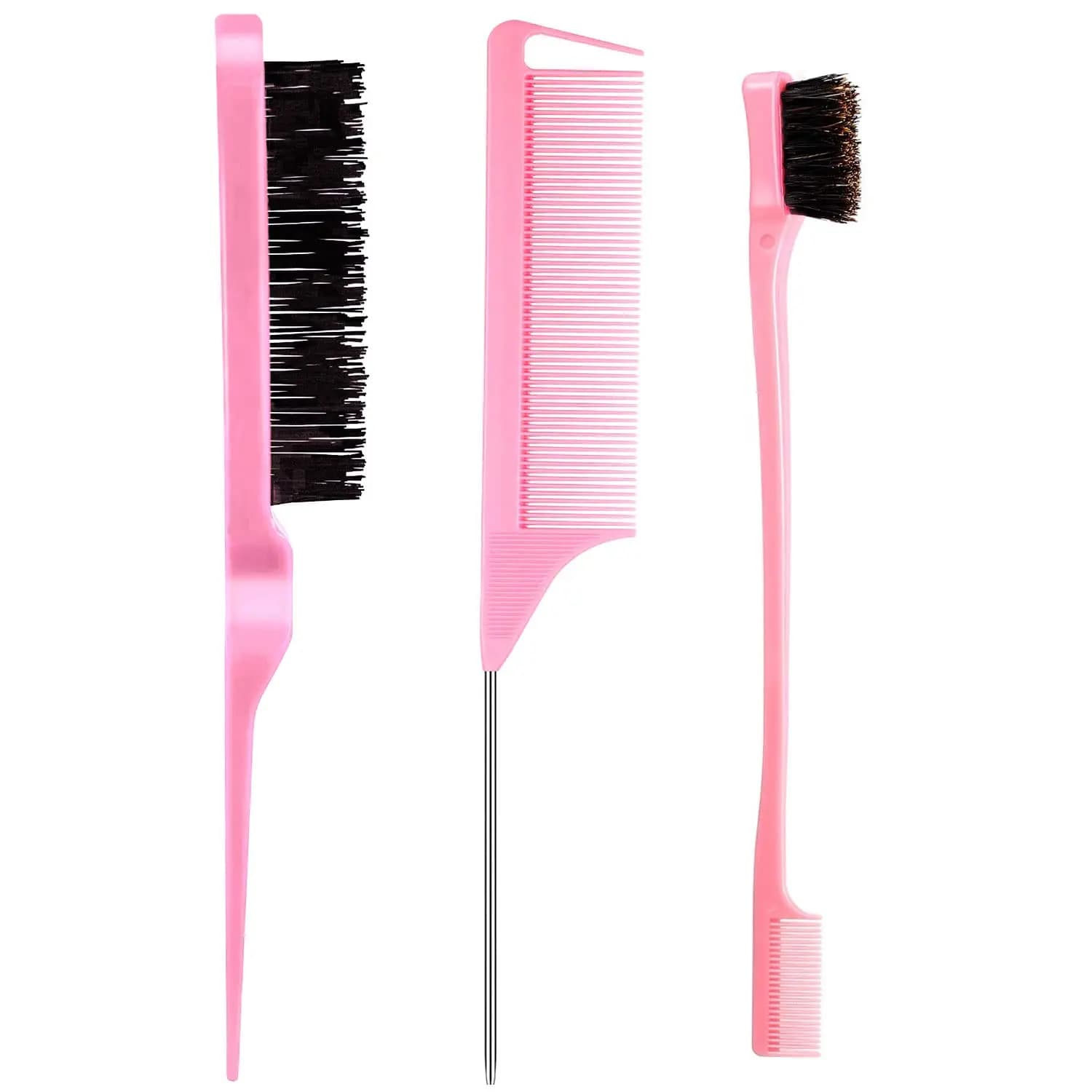 Ensemble de 3 brosses coiffantes : brosse à cheveux à 3 rangées, brosse à double bord et peigne de s