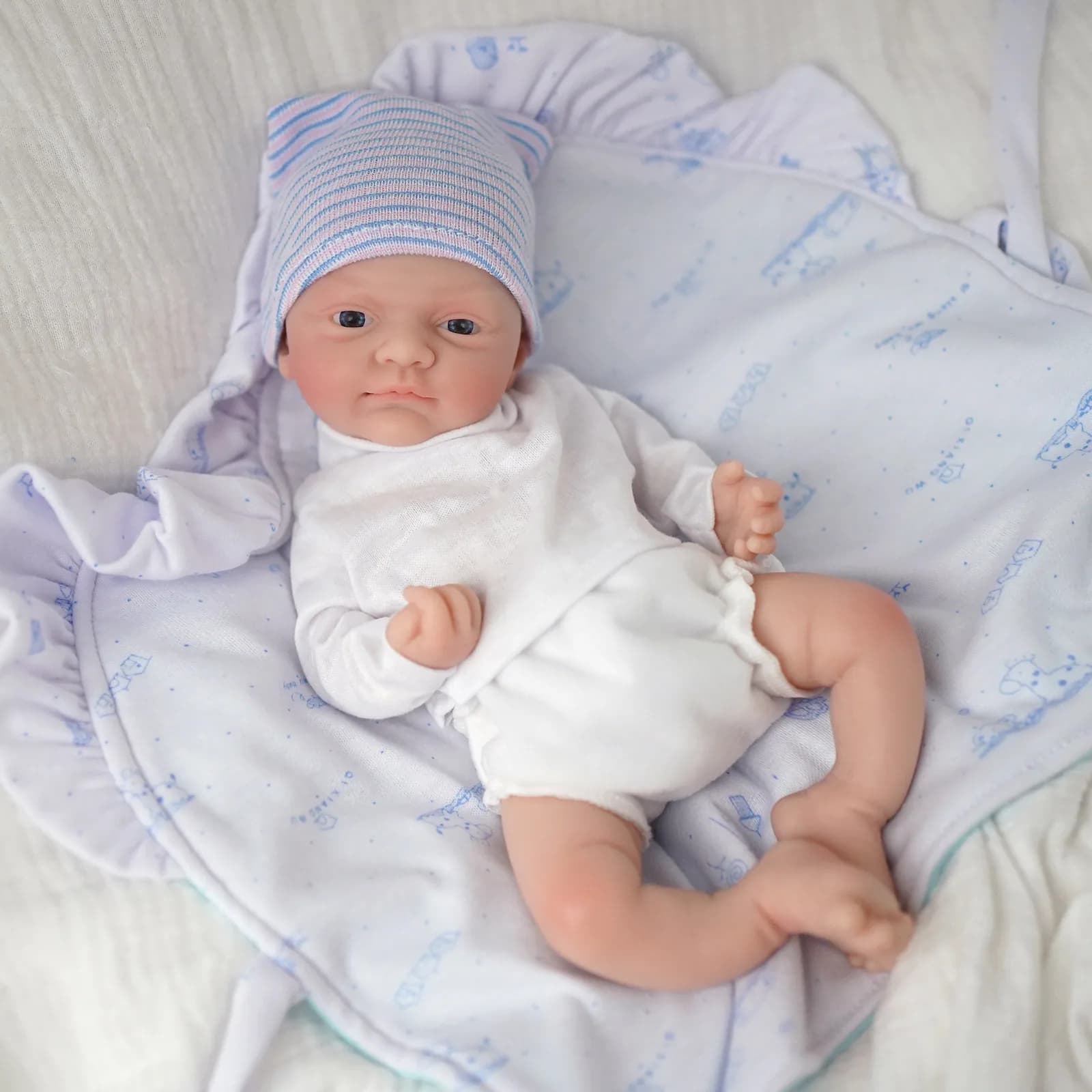 12 "Micro Preemie corps complet Silicone bébé poupée garçon "Toby" & fille "Luna" réaliste Reborn po