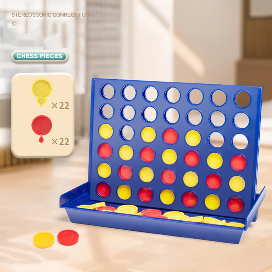 Jeu de quatre à la suite, format voyage, jouets classiques pour les fêtes, cadeaux amusants pour la