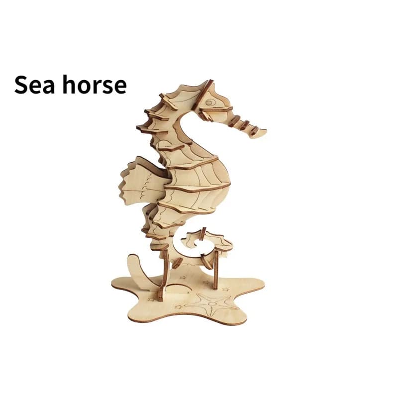 Puzzle 3D en bois série Marine Life, jouets éducatifs pour enfants, jouets éducatifs, cadeau en bois