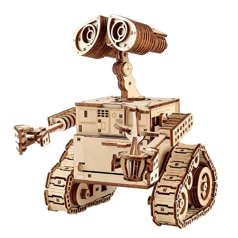 OUZEY Puzzle 3D en bois DIY, robot à assembler soi-même, blocs en bois créatifs pour adolescents, jo
