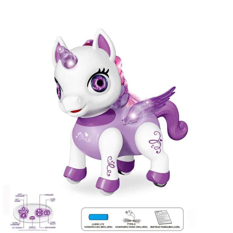 Jouets licorne pour enfants filles, Robot télécommandé, animaux de danse, jouets pour enfants en bas