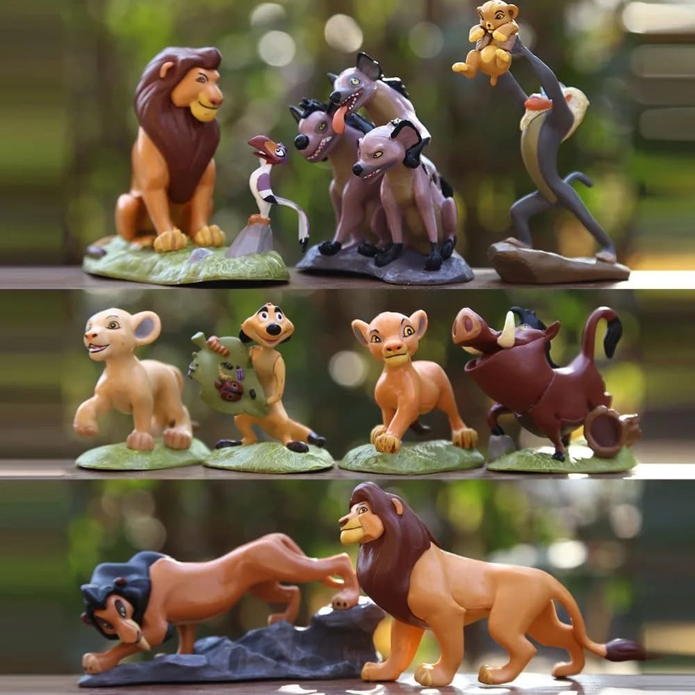 Anime le roi Lion Simba Nala Timon modèle figurine mignonne garçons jouets homme voiture ornement en