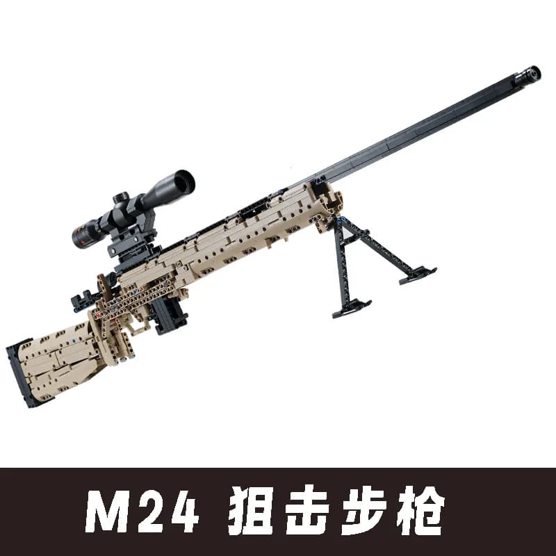 Kit de blocs de construction de modèle de fusil de Sniper M24, jouet de tir, pistolet, série militai